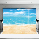 Lofaris Animation Beach Ocean Warm Sky Photography Backdrop